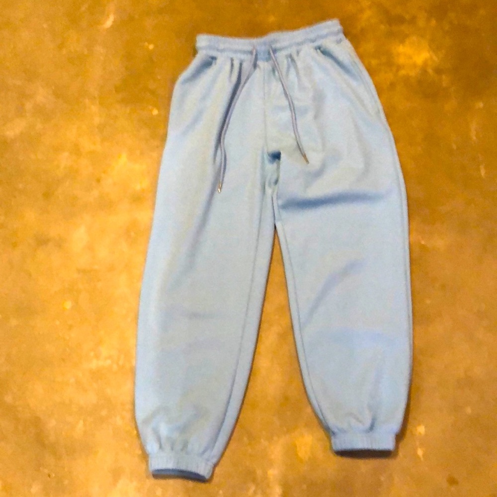 Blue sweat pants